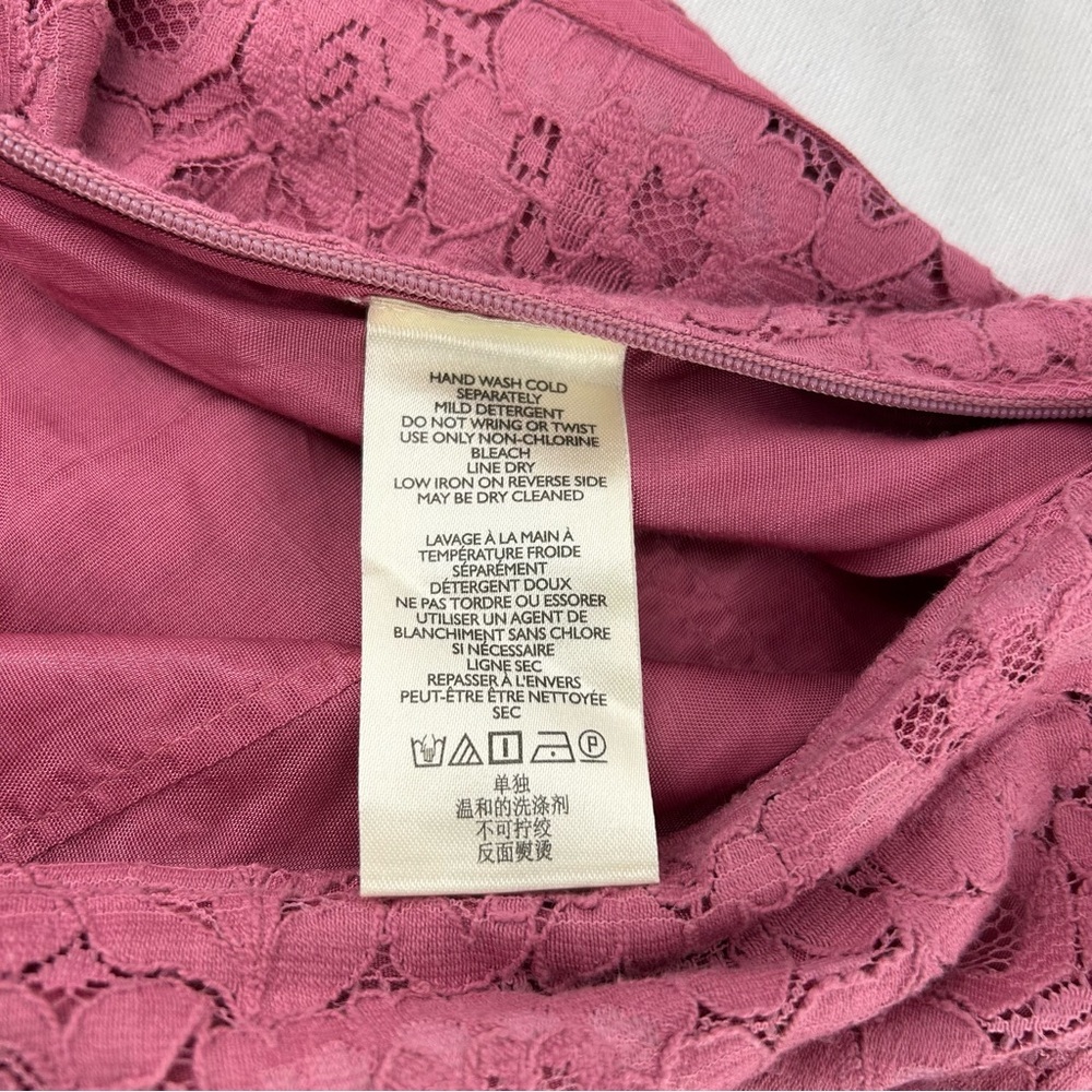 Anthropologie Pink/Rose Lace Sequins Blouse Size 2 - Picture 8 of 11